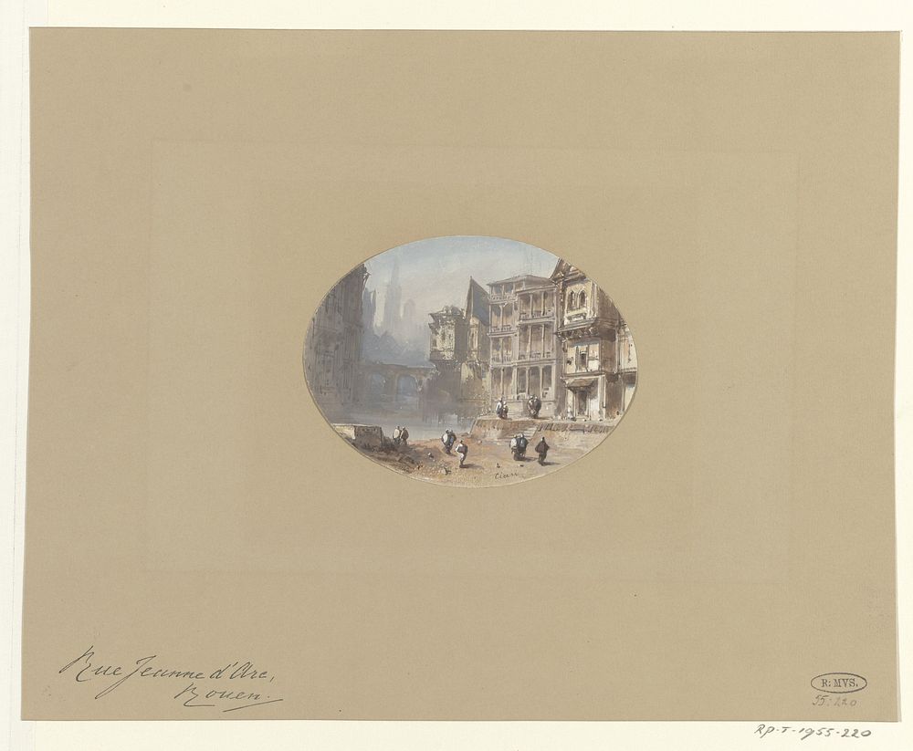 Rue Jeanne d'Arc te Rouen (1792 - 1868) by Pierre Luc Charles Cicéri