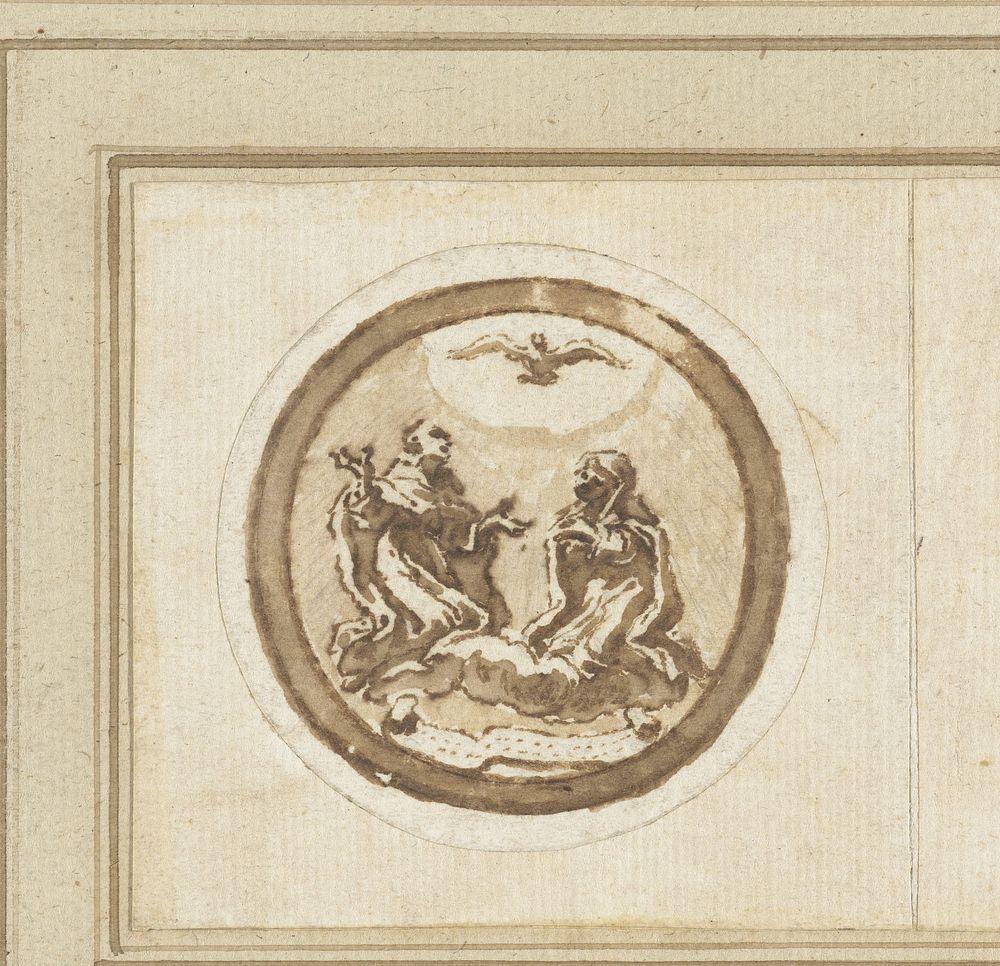 Ontwerp voor een gedenkpenning (1608 - before 1669) by Giovanni Lorenzo Bernini