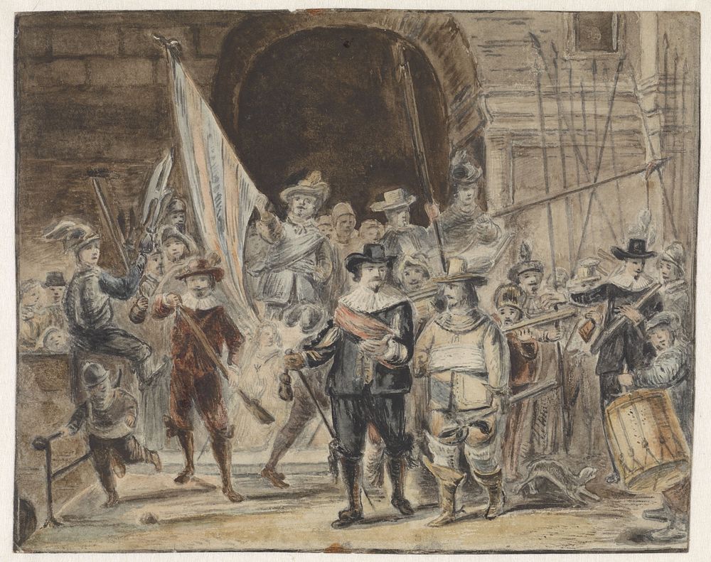 De Nachtwacht (1845 - 1912) by Johannes Dyserinck and Rembrandt van Rijn