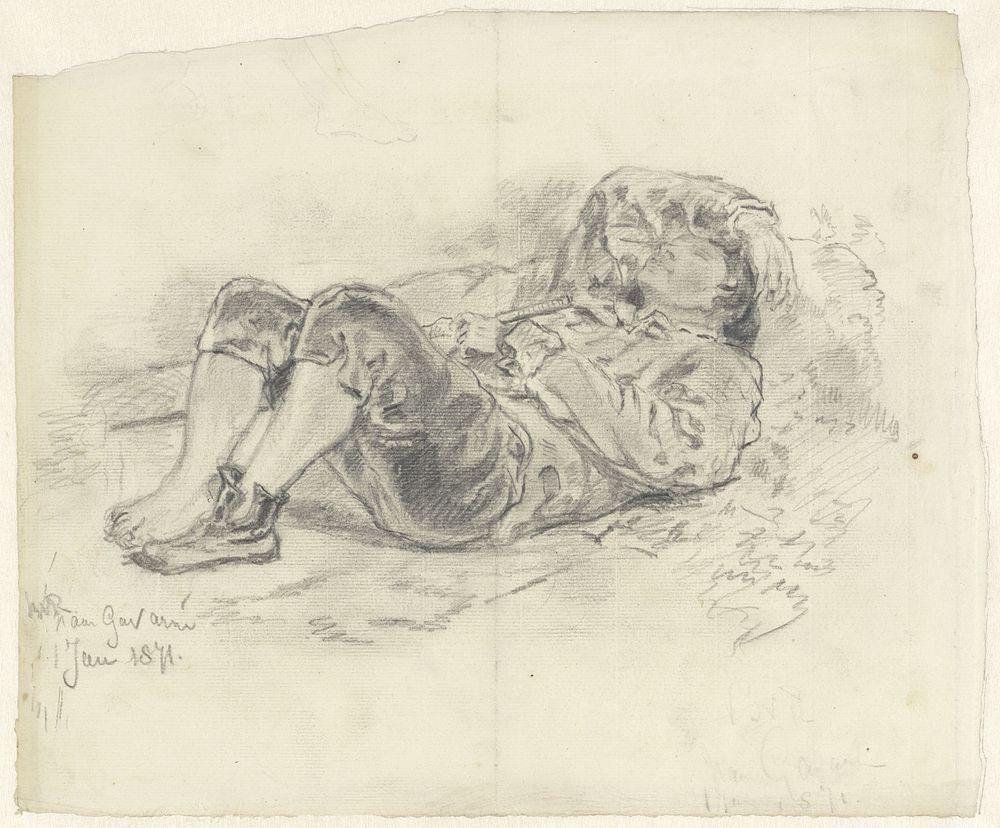 Slapende jongen (1871) by jonkheer Barthold Willem Floris van Riemsdijk and Gavarini