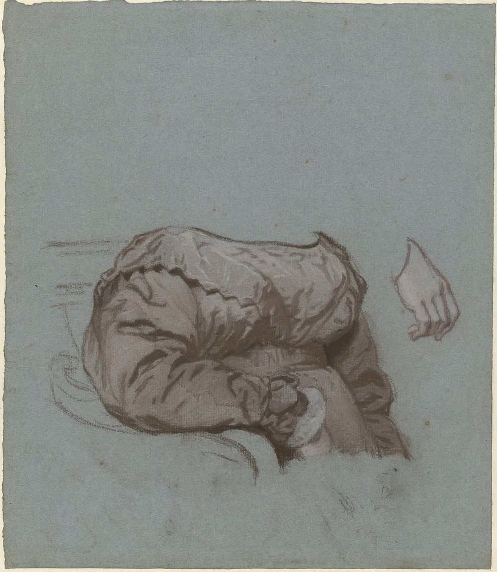 Draperiestudie voor het portret van een onbekende vrouw (1774 - 1837) by Charles Howard Hodges