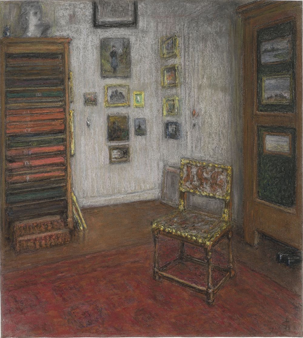 Atelierhoek met stoel en kunstkast, te Den Haag, Nieuwe Schoolstraat 28 (1920) by Carel Nicolaas Storm van s Gravesande