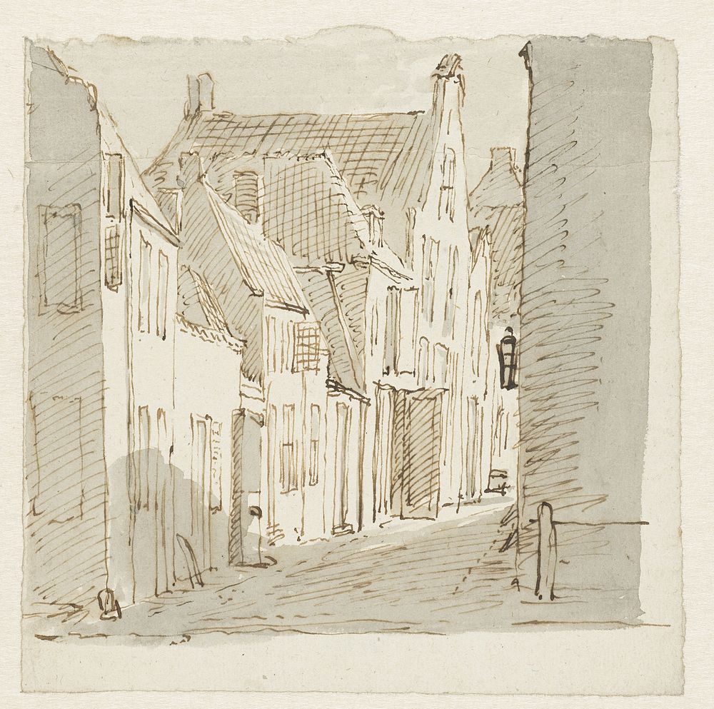 Straatgezicht (1782 - 1837) by Pieter Bartholomeusz Barbiers