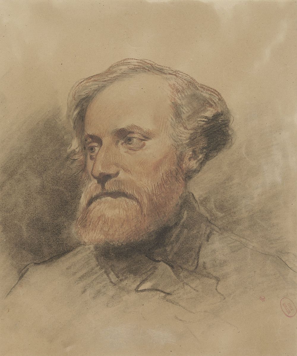 Portret van de schilder Alexandre Gabriel Decamps (1823 - 1881) by Pierre François Eugène Giraud