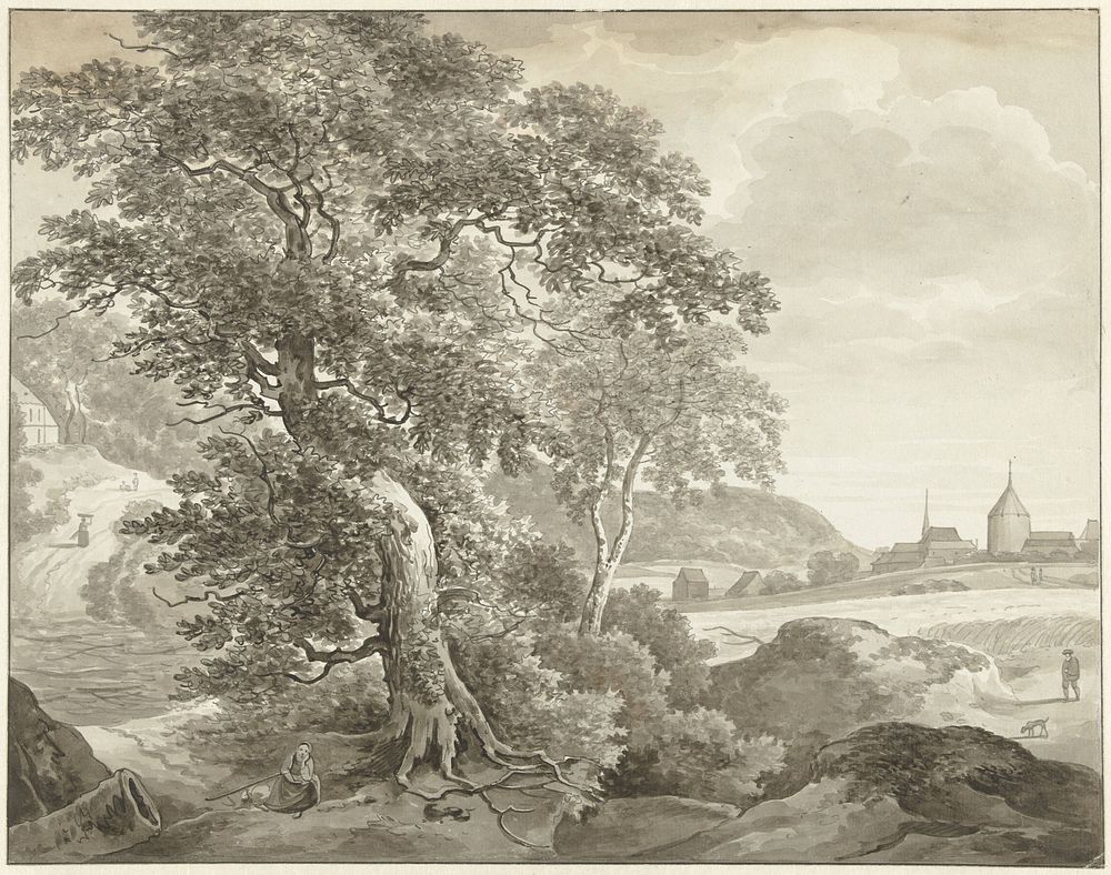 Landschap naar Ruisdael (1786) by Daniël Dupré and Jacob Isaacksz van Ruisdael