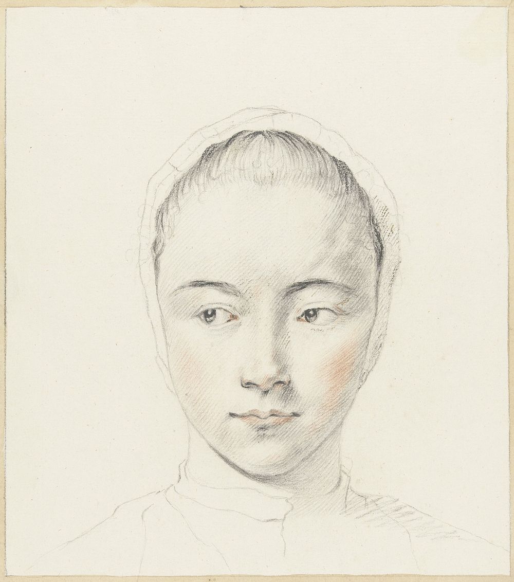 Kop van een meisje (1779) by Judith M Testart and Leendert van der Cooghen