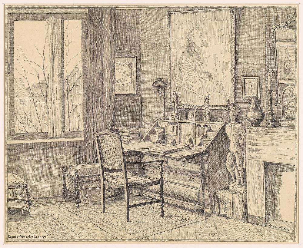 Interieur van mevrouw Johanna Henriëtte Besier (1941) by H de Booy