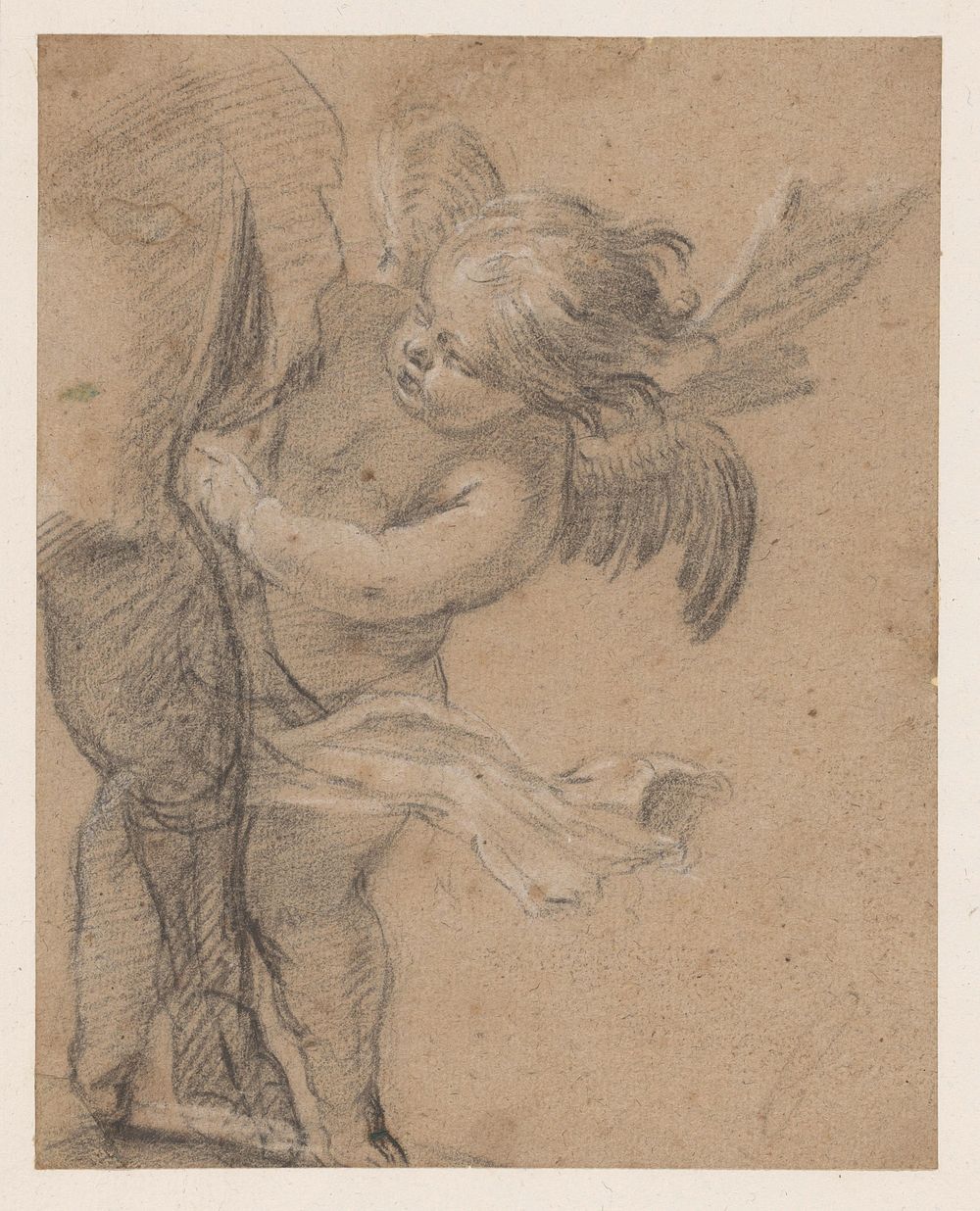Engeltje bij het been van de H. Rochus (1600 - 1659) by Simon Vouet