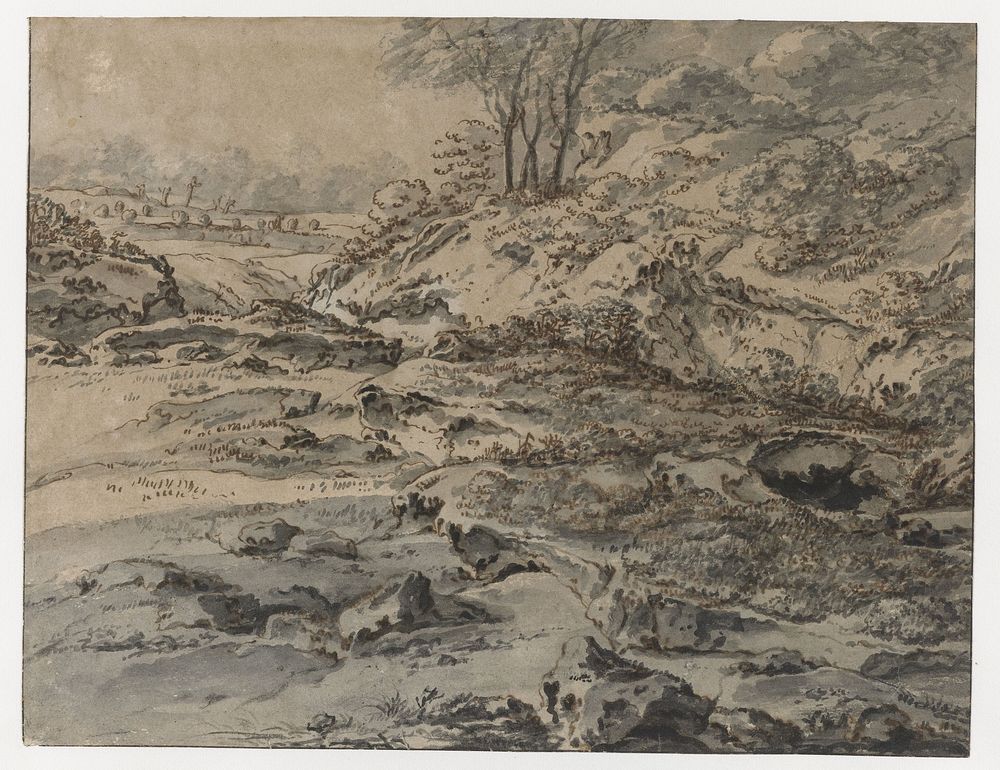 Erosion in a Hilly Landscape (1660 - 1712) by Valentijn Klotz and Josua de Grave
