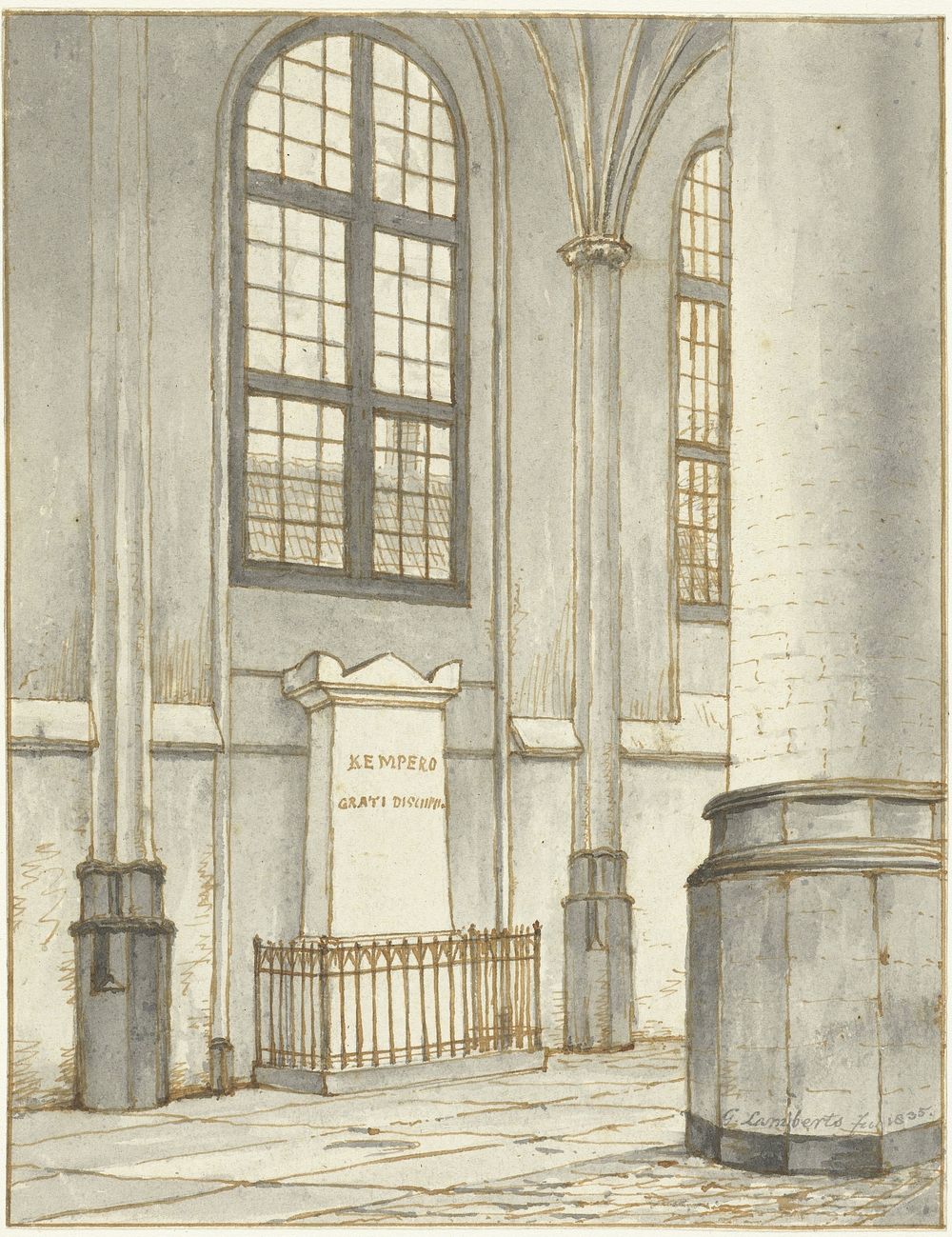 Grafmonument van J.M. Kemper, in de Pieterskerk te Leiden (1835) by Gerrit Lamberts