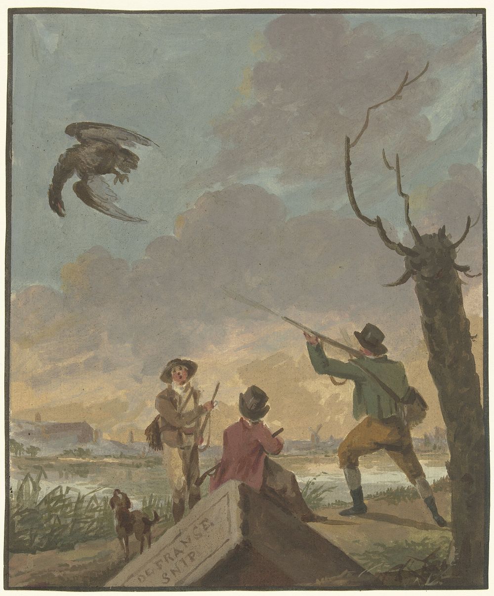 Een Arend geschoote een dag voor de Revolutie (1813) by anonymous and Reinier Vinkeles I