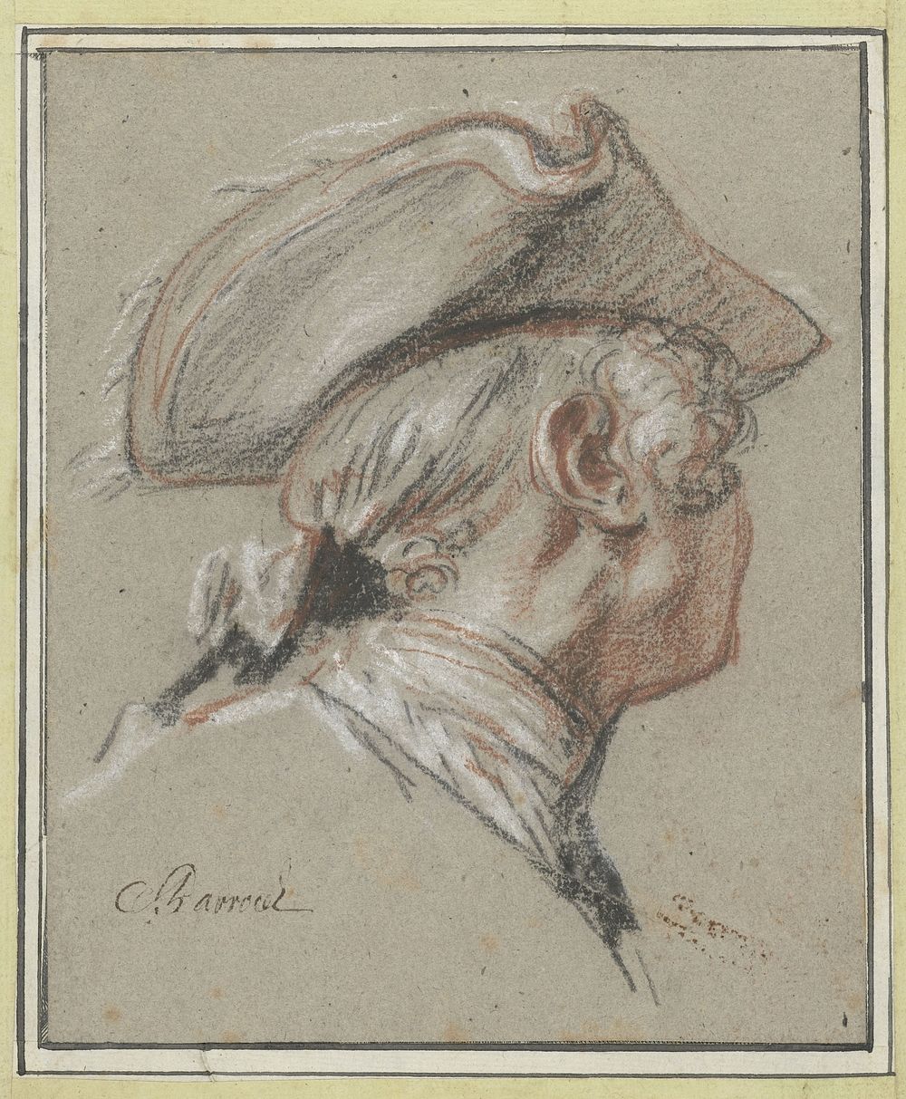 Study of a Head (c. 1737) by Charles Parrocel