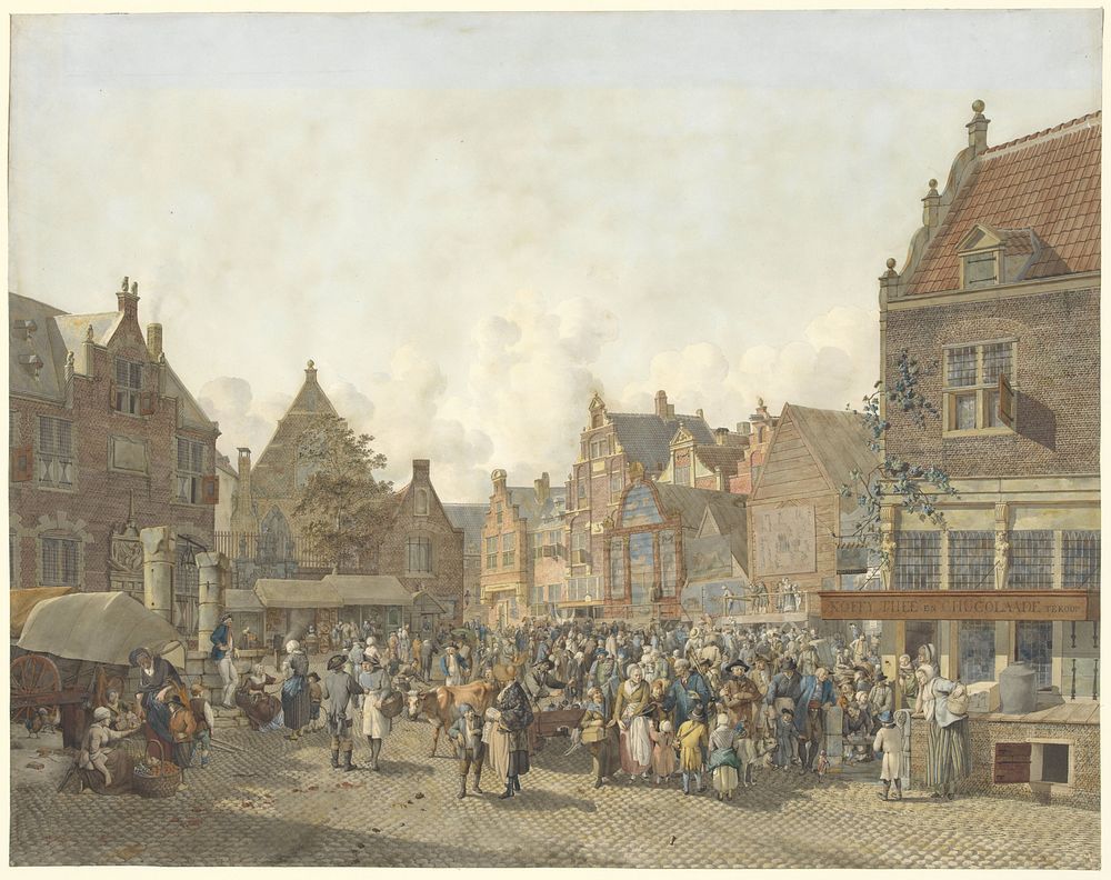 Town Square with Fair (1793) by Johannes Huibert Prins