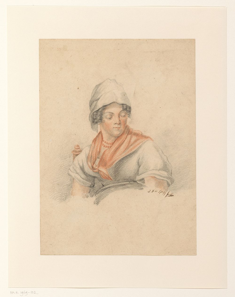 Boerenmeisje (c. 1800 - c. 1900) by J H ten Sijthoff