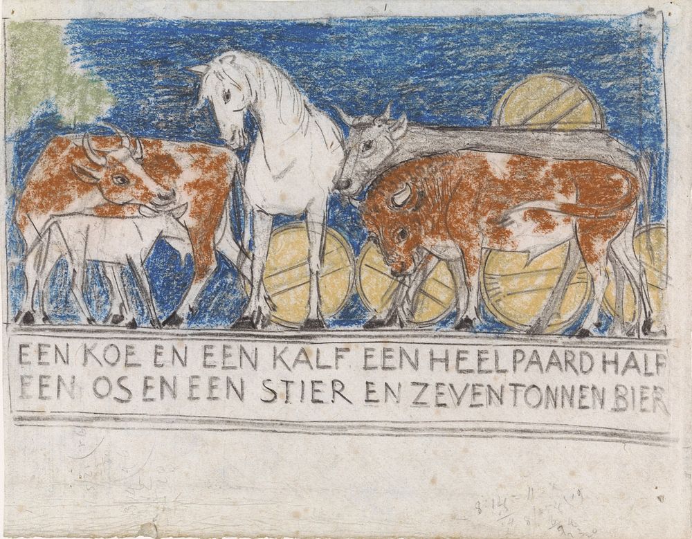 Ontwerp voor reclame van Nutrix-beschuit (1876 - 1924) by Gerrit Willem Dijsselhof