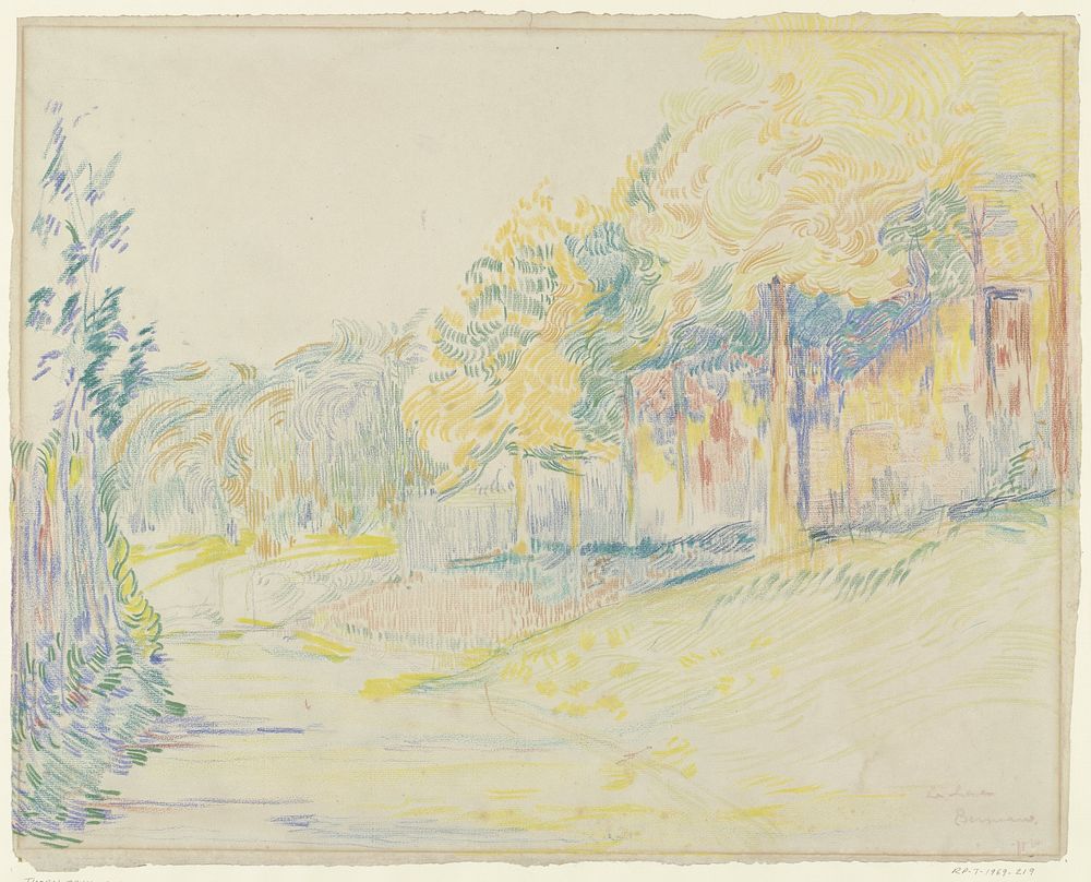 Omzoomde bosweg (1878 - 1932) by Johan Thorn Prikker