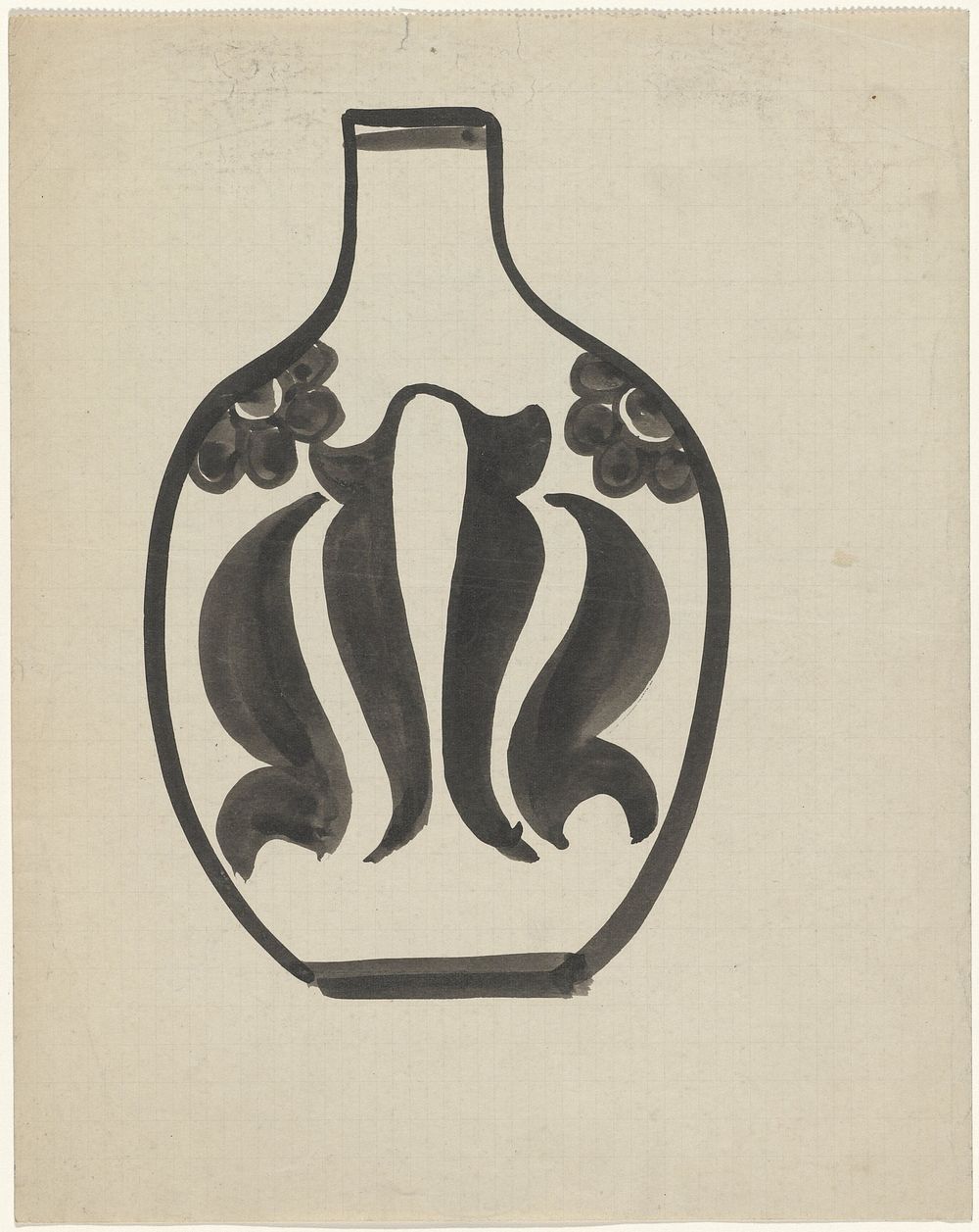 Ontwerp voor een vaas (1874 - 1945) by Carel Adolph Lion Cachet
