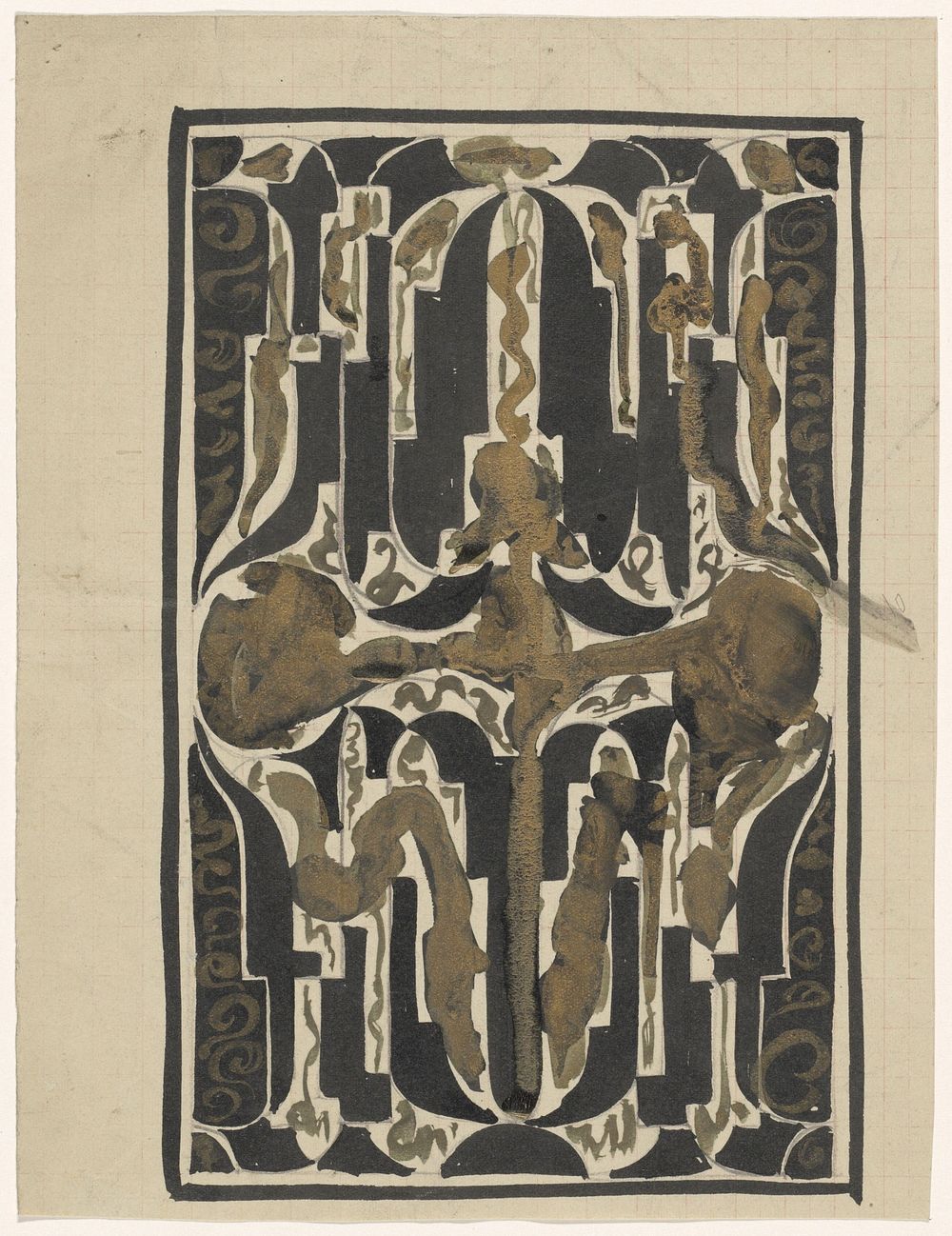 Decoratief ontwerp (1874 - 1945) by Carel Adolph Lion Cachet