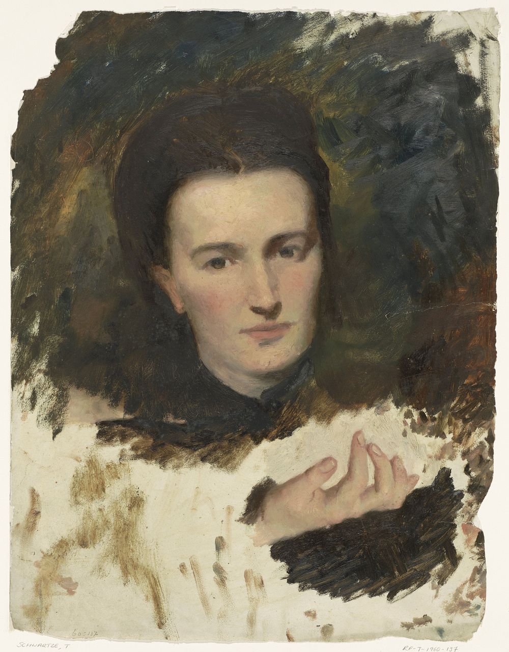 Portret van een vrouw (1861 - 1918) by Thérèse Schwartze