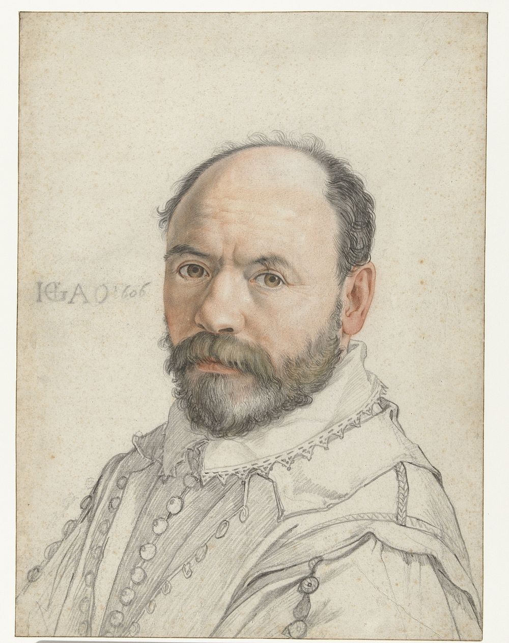 Portret van Pierre Francheville (Francavilla) (1590 - 1591) by Hendrick Goltzius