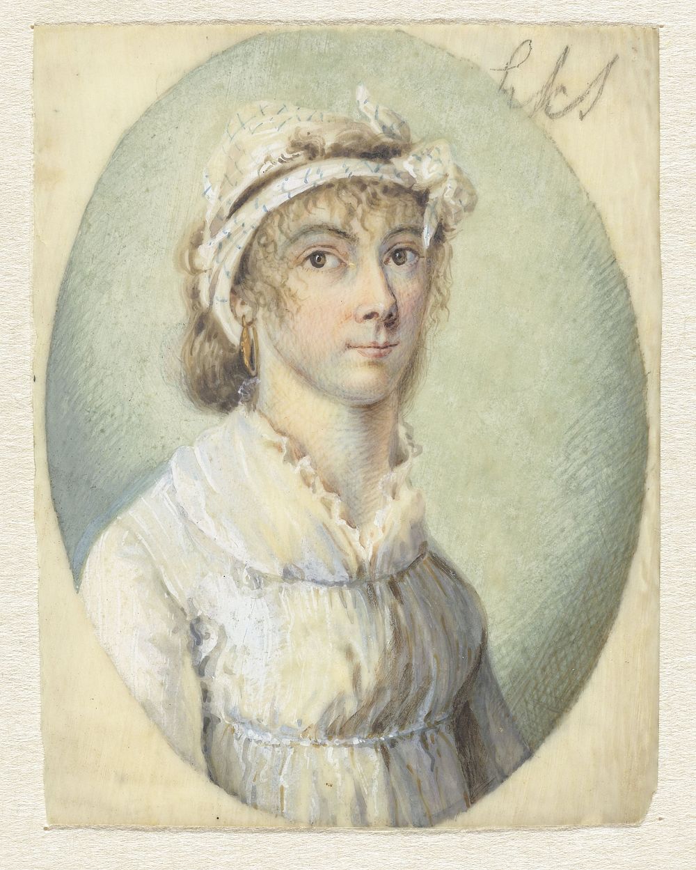 Portret van een jonge vrouw, driekwart naar rechts (1786 - 1839) by Pieter Gerardus van Os