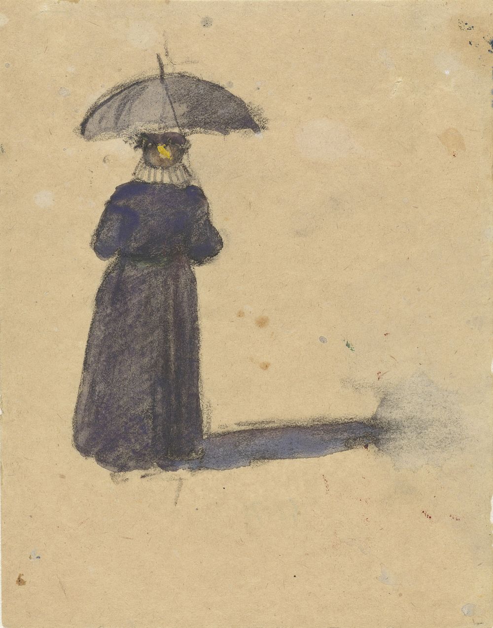 Oude man, en profil (1860 - 1921) by Adolf le Comte