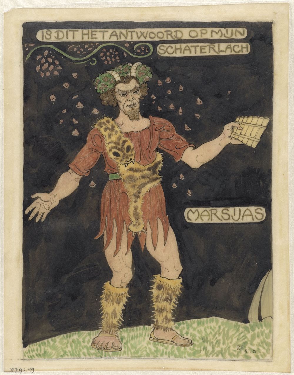 Ontwerp voor kostuum voor Marsyas (1910) by Richard Nicolaüs Roland Holst