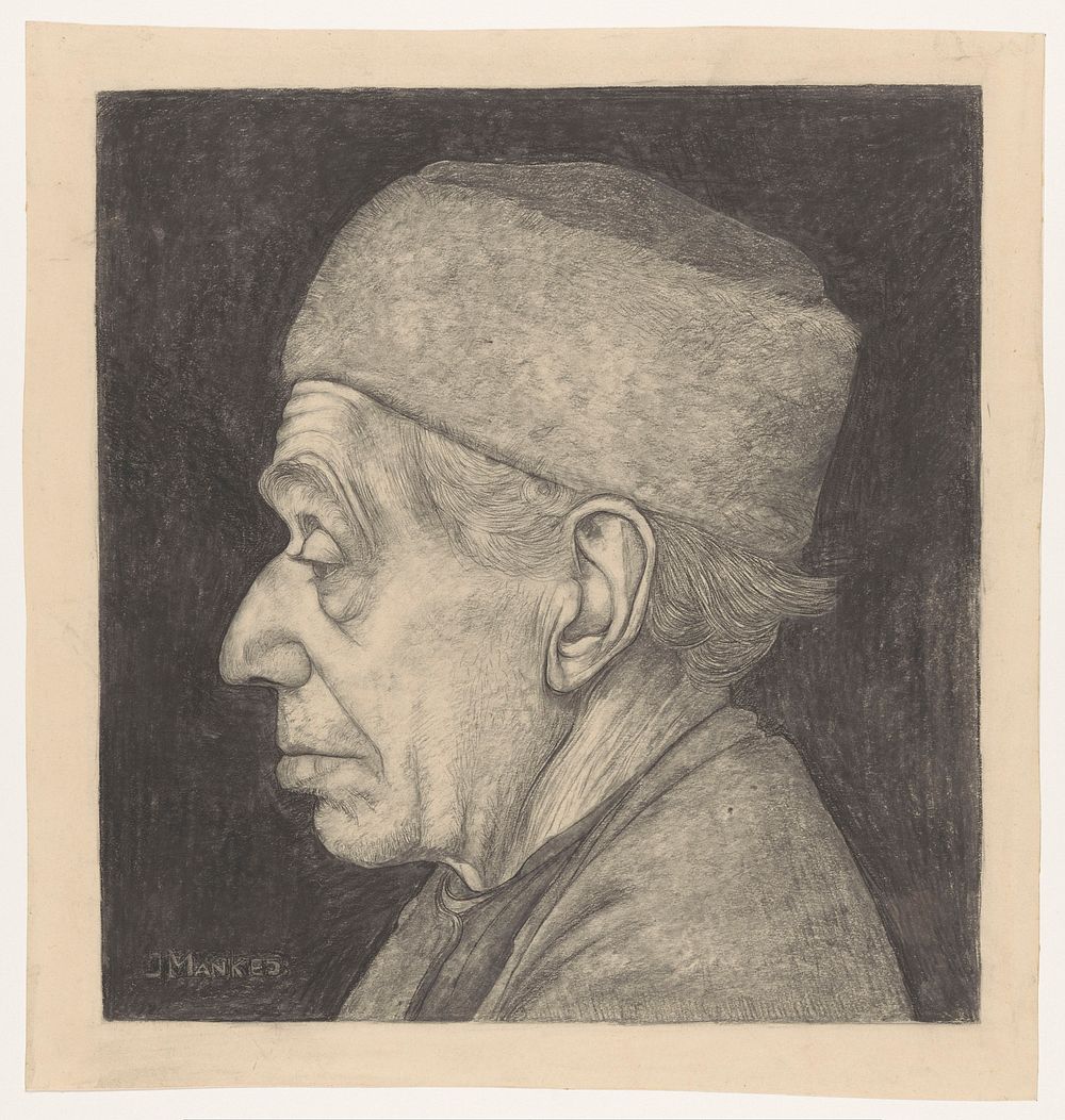 Portret van Douwe de Groot (in or before 1914 - in or before 1915) by Jan Mankes