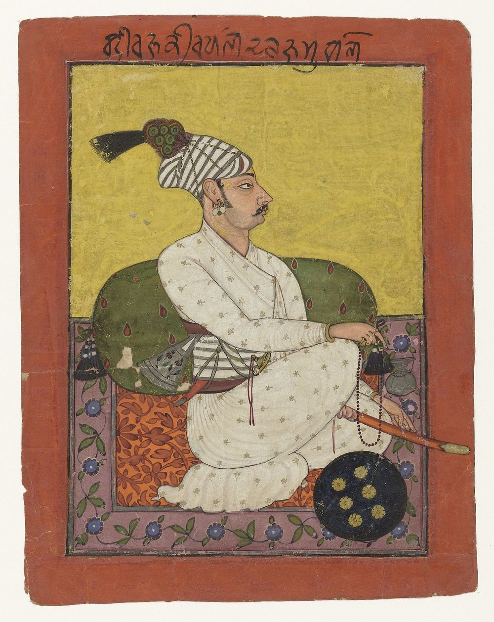 Portret van Raja Kirpal Dev van Bahu (Jammu) (c. 1655 - c. 1685) by anonymous