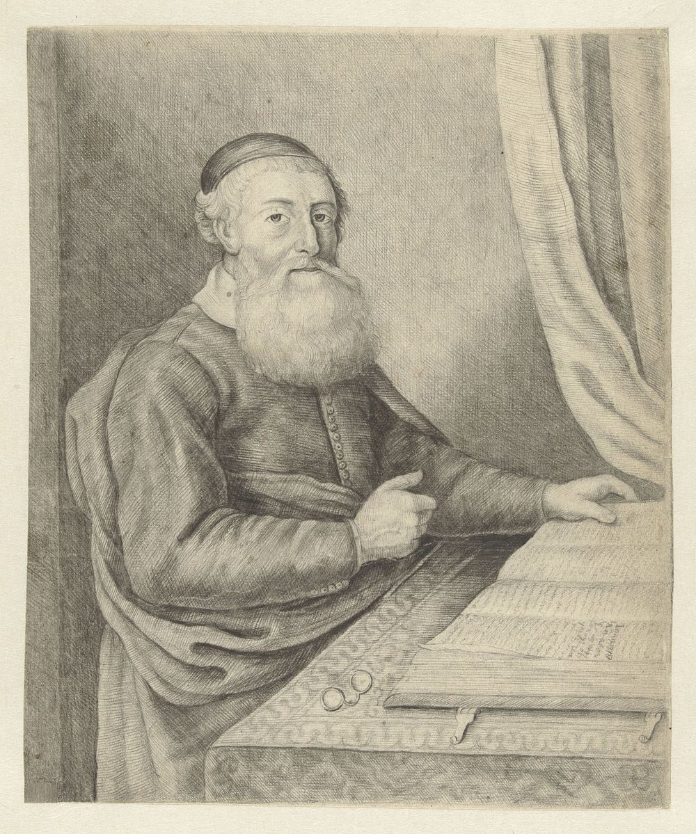 Portret van een predikant (1600 - 1699) by anonymous