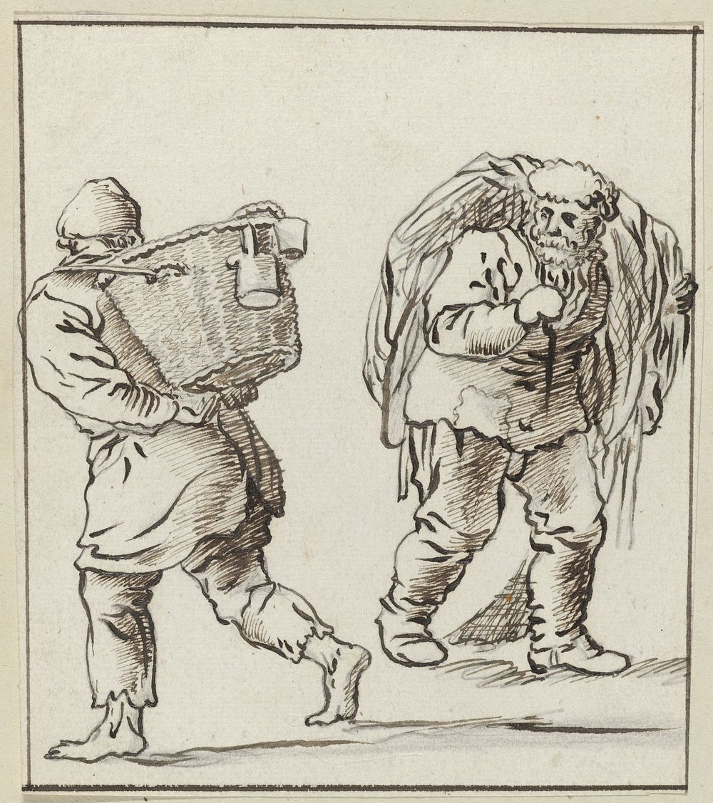 Twee mannen (c. 1700 - c. 1799) by anonymous