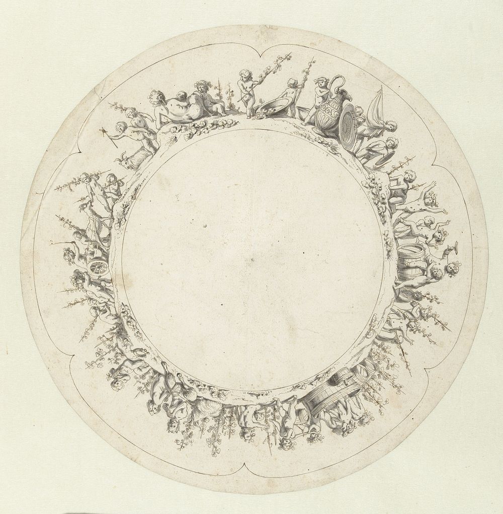 Ontwerp voor een zilveren schaal (1647) by Salomon de Bray