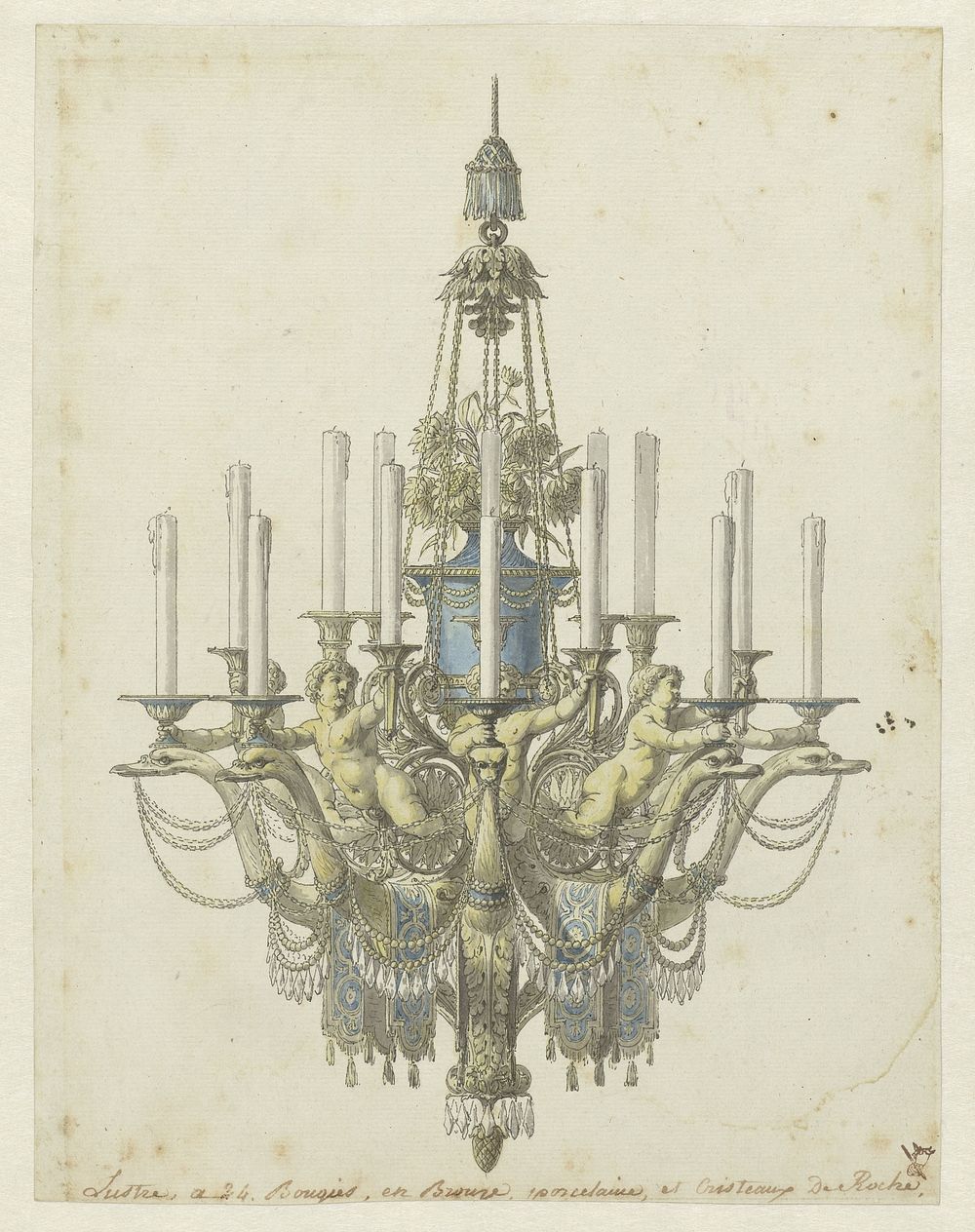 Design for a chandelier (1784) by Jean Démosthène Dugourc