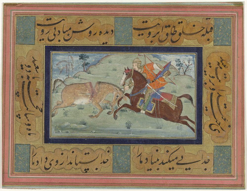 Krijger te paard doorklieft een ezel (1610 - 1630) by anonymous