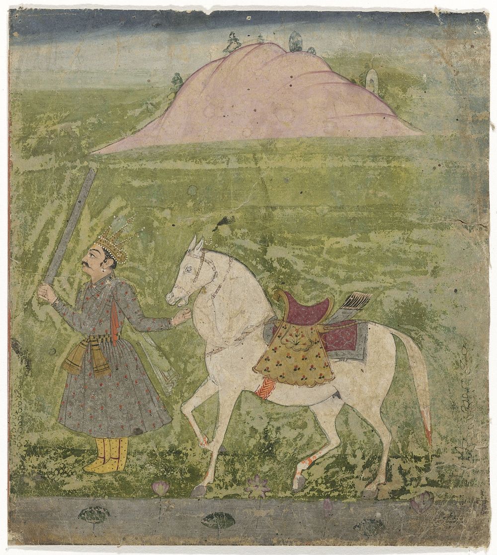 Prins met paard aan de leidsels (1800 - 1900) by anonymous