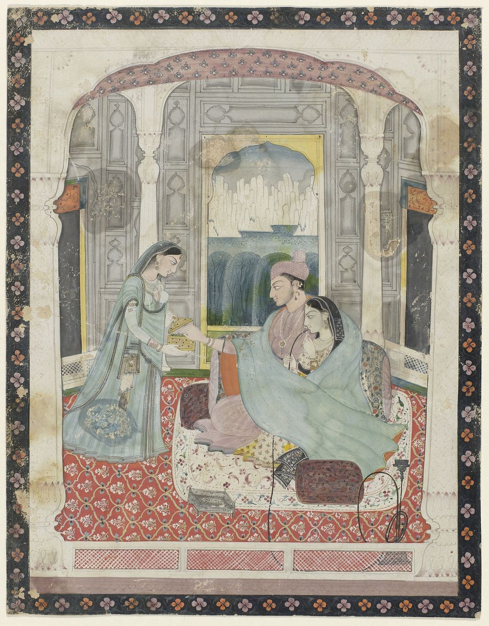Vorstelijk paar in paleis (1810 - 1830) by anonymous