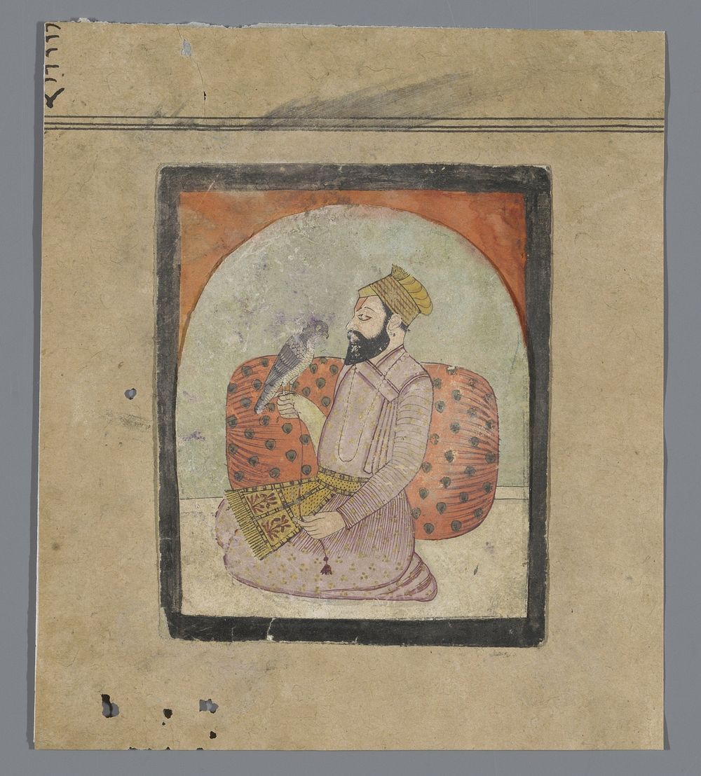 Een hindoe-man met een havik (c. 1700 - c. 1800) by anonymous