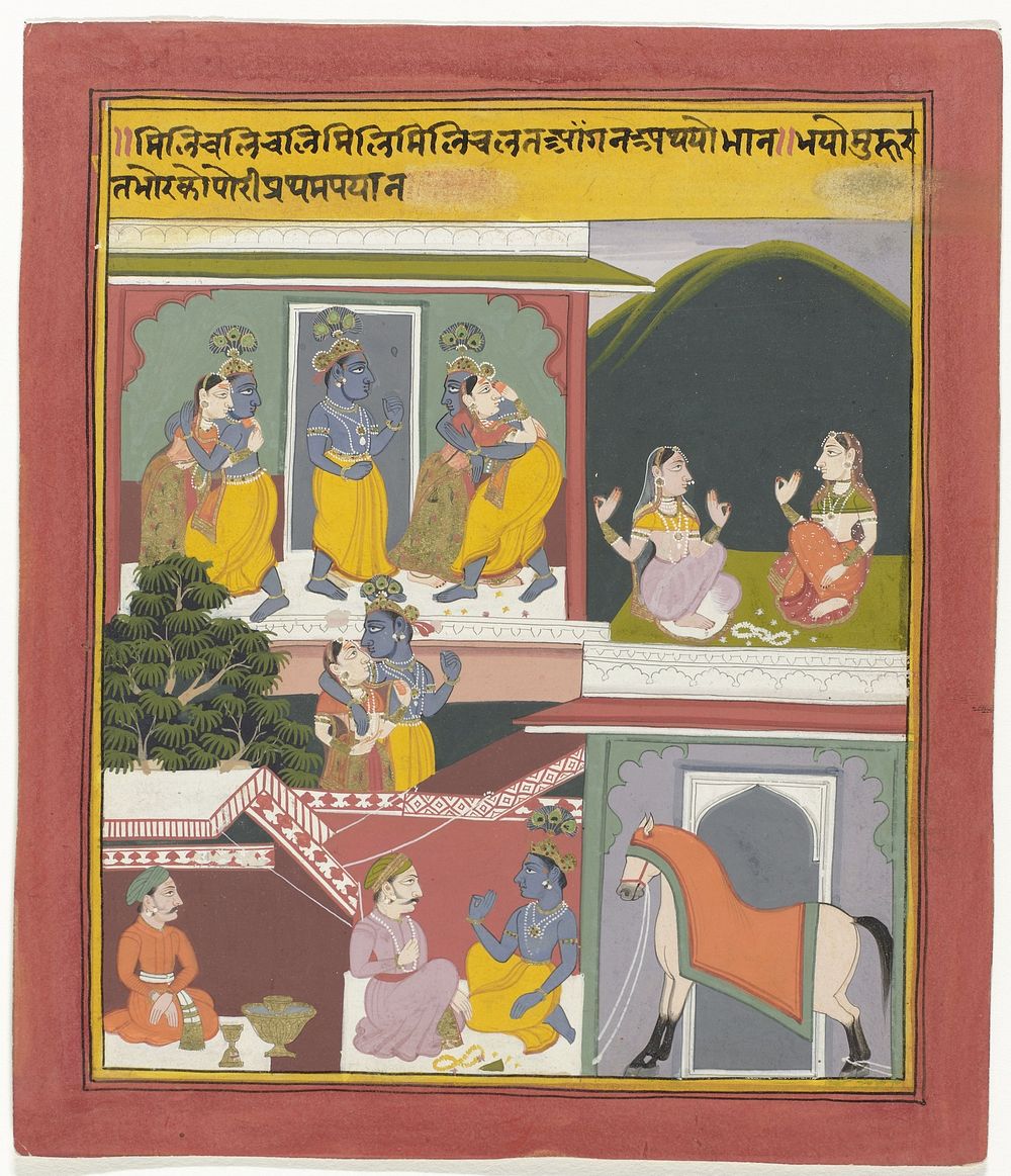 Krishna en Radha (c. 1720) by anonymous