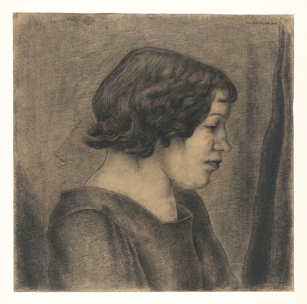 Portret van een onbekende vrouw (1926) by Henk Henriët