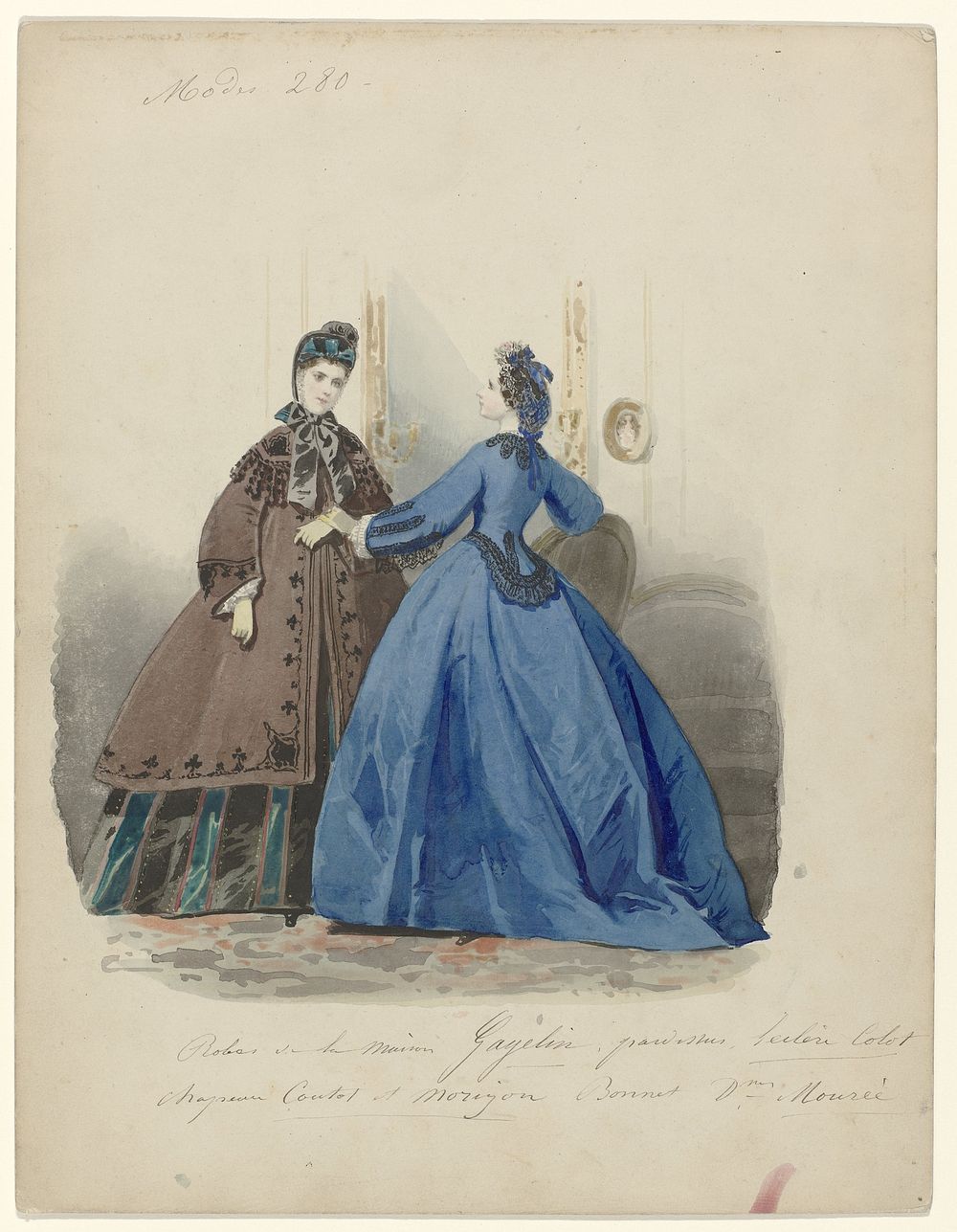Modes 280 : Robes de la Maison Gagelin.... (c. 1860) by anonymous