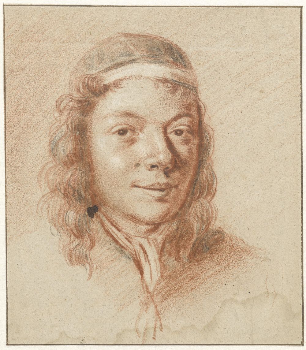 Portret van een jongeman, in driekwart naar rechts (after 1600 - before 1699) by anonymous and Moses ter Borch