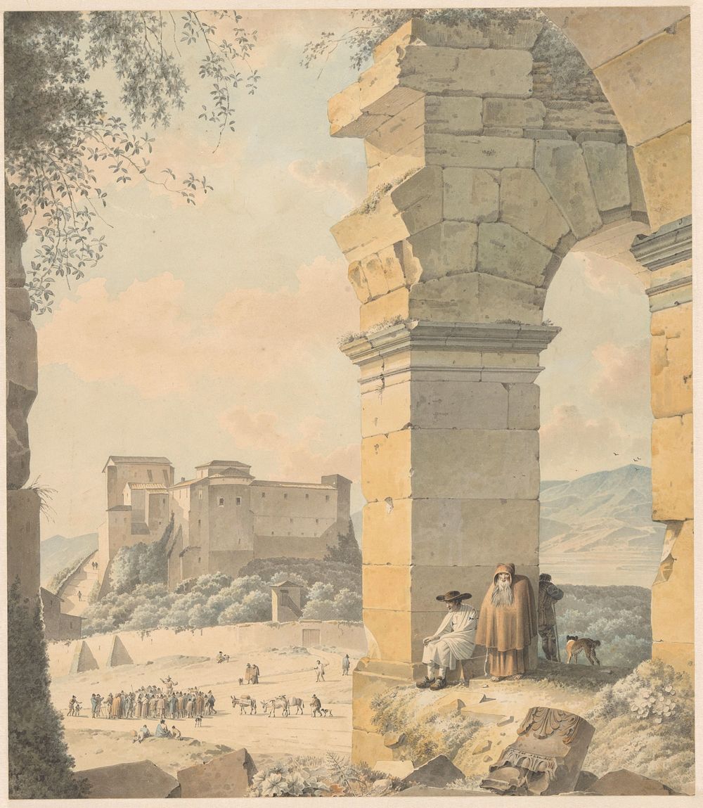 Colosseum en Santi Quattro Coronati (1787 - 1847) by Josephus Augustus Knip