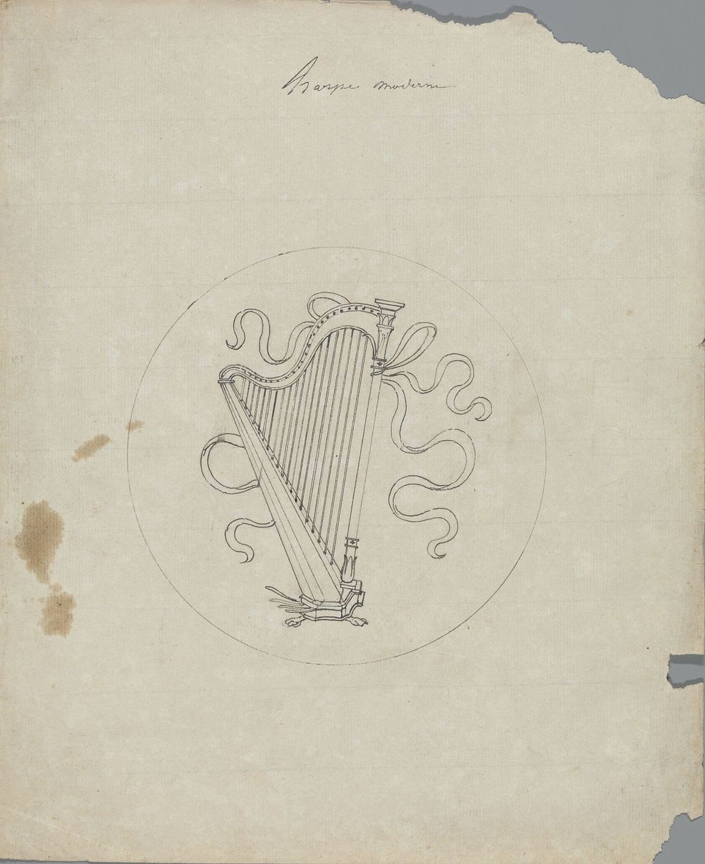 Harpe moderne (in or before 1828) by Pierre Félix van Doren