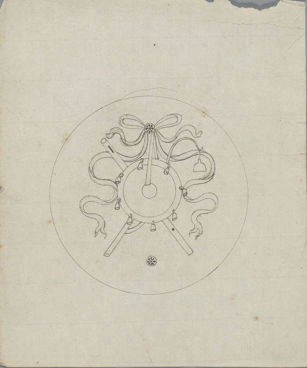Soort tamboerijn en twee fluiten (in or before 1828) by Pierre Félix van Doren