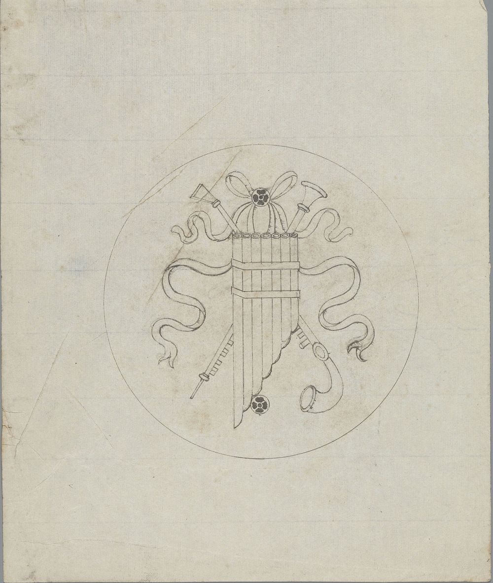 Drie blaasinstrumenten (in or before 1828) by Pierre Félix van Doren