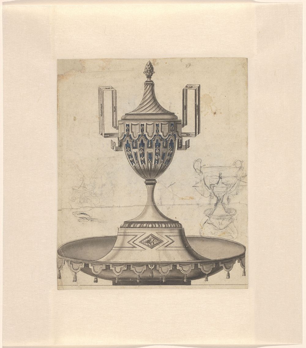 Ontwerp voor een mosterdpot (c. 1780 - c. 1795) by anonymous