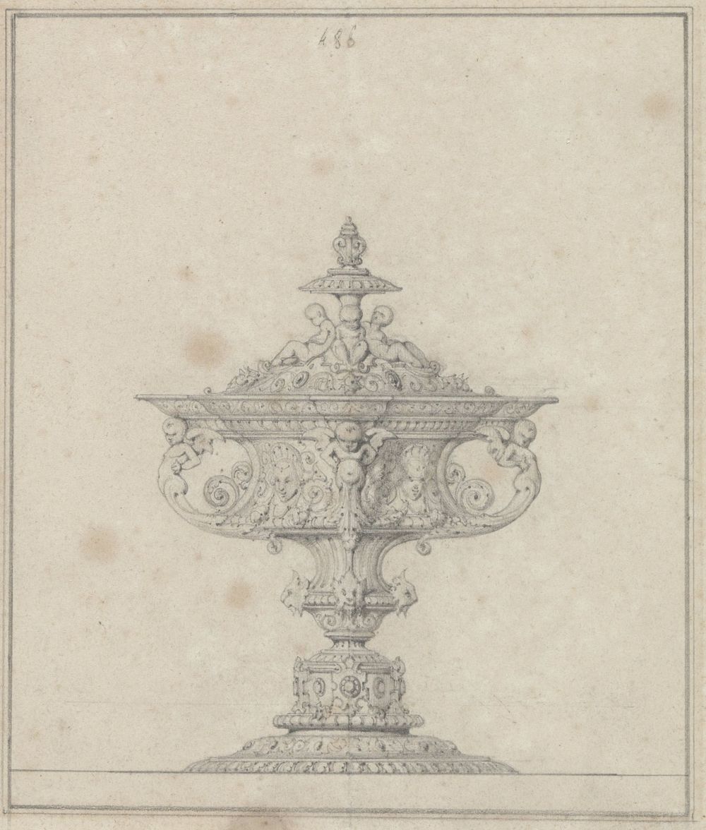 Ontwerp voor een coupe (c. 1830 - c. 1840) by Jean Jacques Feuchère