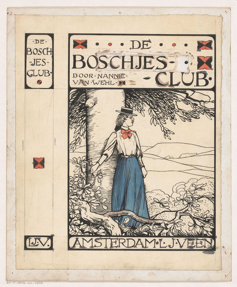 Bandontwerp voor: Nannie van Wehl, De Boschjes-club, 1905 (in or before 1905) by Willem Wenckebach