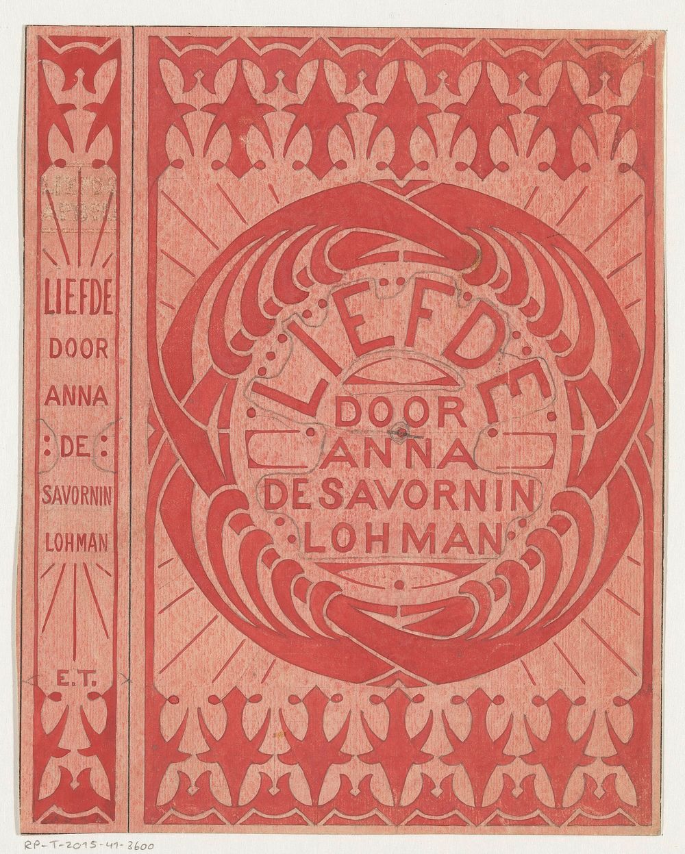 Bandontwerp voor: Anna de Savornin Lohman, Liefde, c. 1905-1907 (in or before 1905 - in or before 1907)