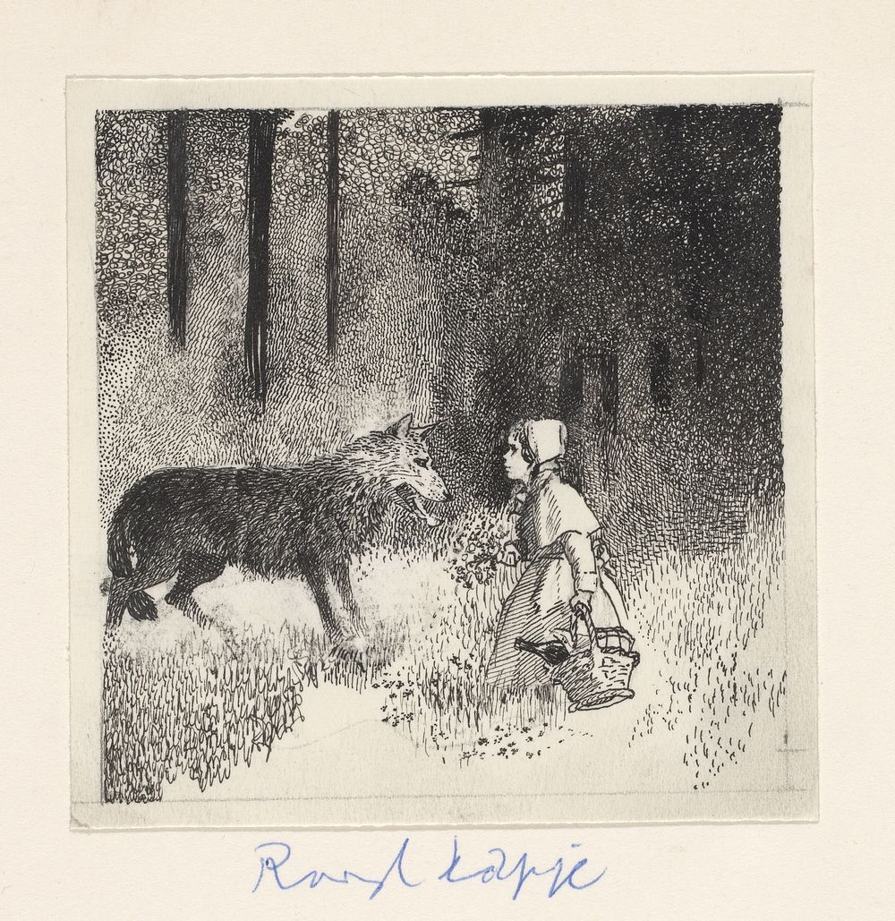Roodkapje en de wolf (c. 1900 - c. 1950) by anonymous